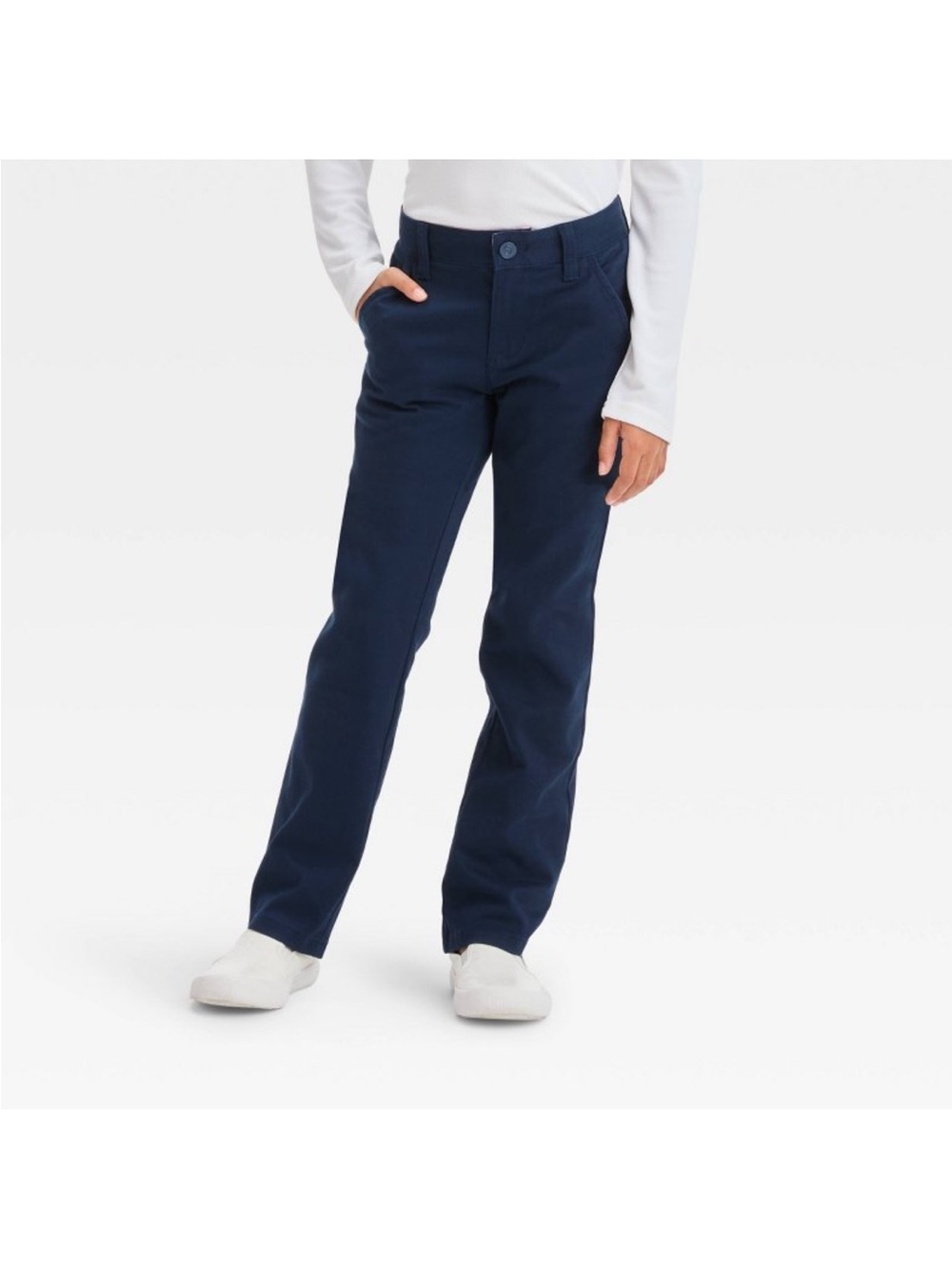 Girls' Straight-Leg pants in Navy 2 pants 1 skirt